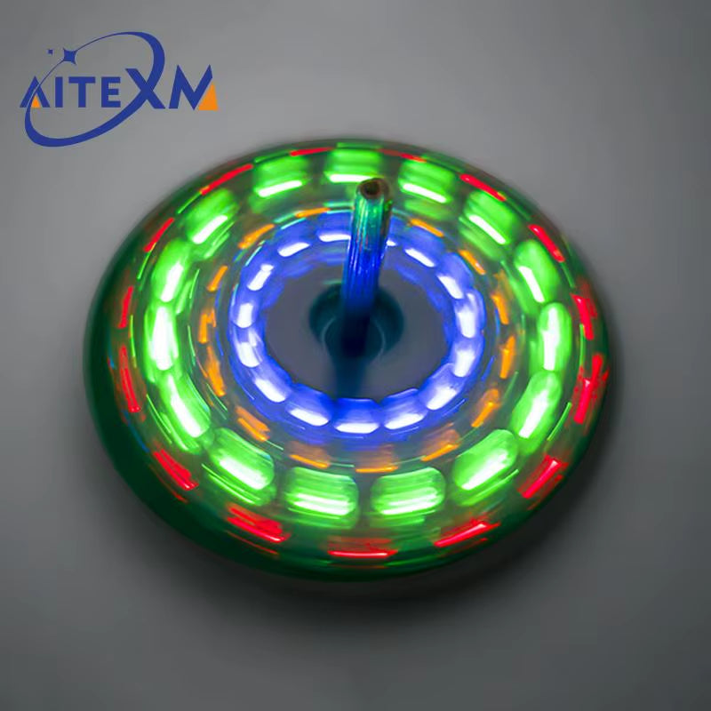 Diy Electronic Kit LED Gyro DIY Welding Kit Rotating Lantern Inline Components Diy Electronic Sodering Project(Without Battery)