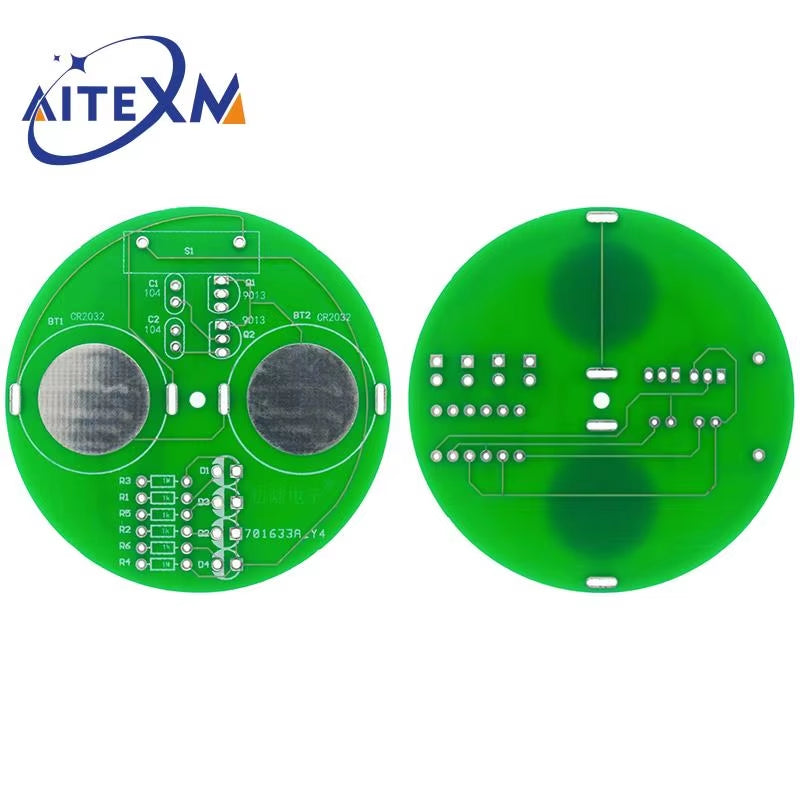 Diy Electronic Kit LED Gyro DIY Welding Kit Rotating Lantern Inline Components Diy Electronic Sodering Project(Without Battery)