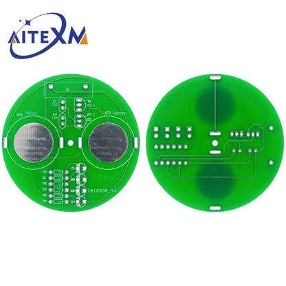 Diy Electronic Kit LED Gyro DIY Welding Kit Rotating Lantern Inline Components Diy Electronic Sodering Project(Without Battery)