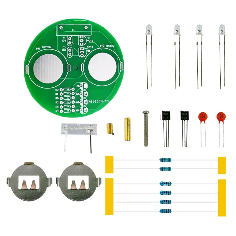 Diy Electronic Kit LED Gyro DIY Welding Kit Rotating Lantern Inline Components Diy Electronic Sodering Project(Without Battery)